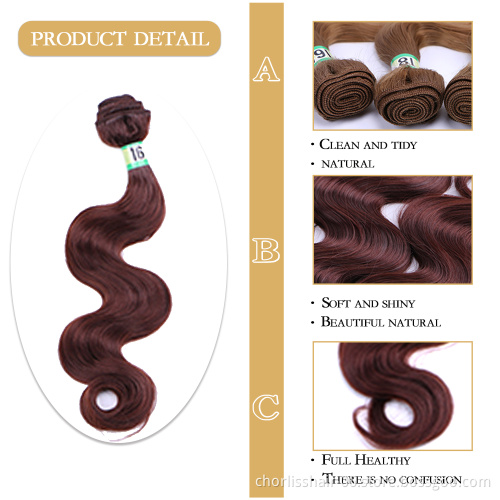 Wholesale Natural ombre Body Wave Hair Bundles Black Curly Weave Wavy Synthetic Hair Extensions For Women Hair Bundles